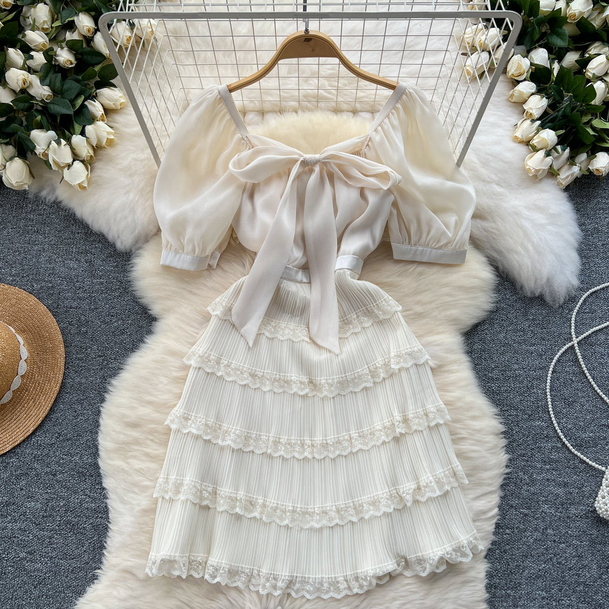 Sweetie Patchwork Layered Lace Cake Dress