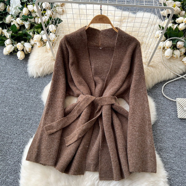 Cardigan&Sleeveless Dress Knitted 2Pcs