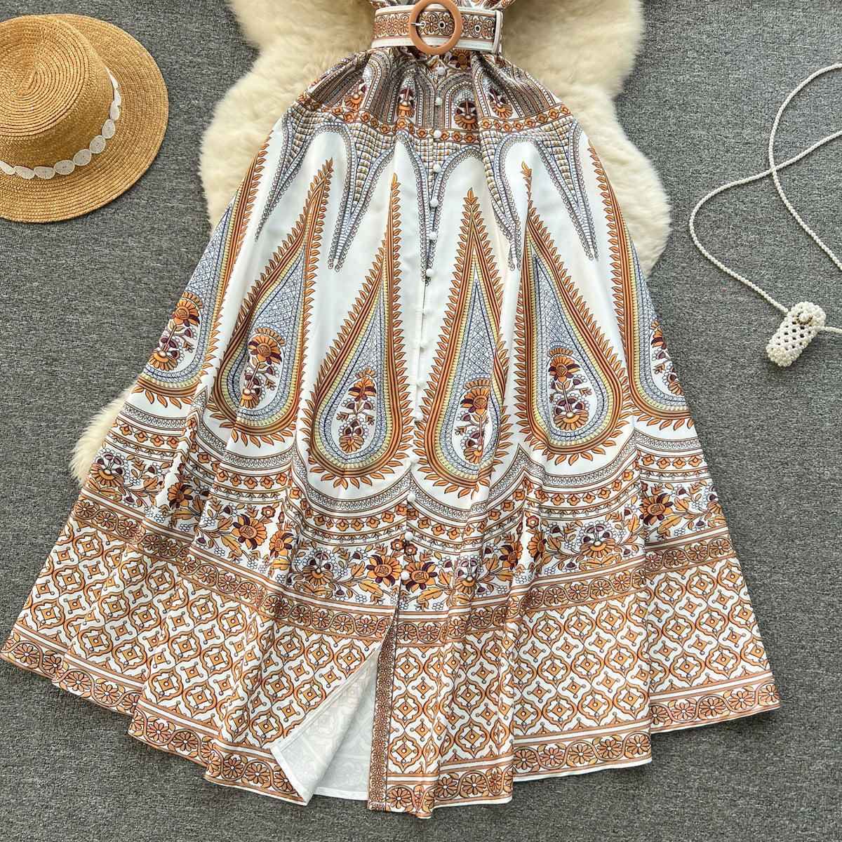 Courtly Floral Printed Shirt Dress