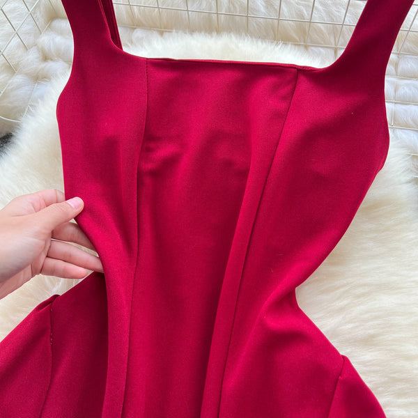Vintage Square Neckline Slip Dress