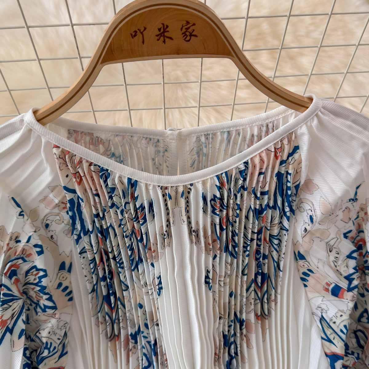Courtly Floral Printed A-line Dress