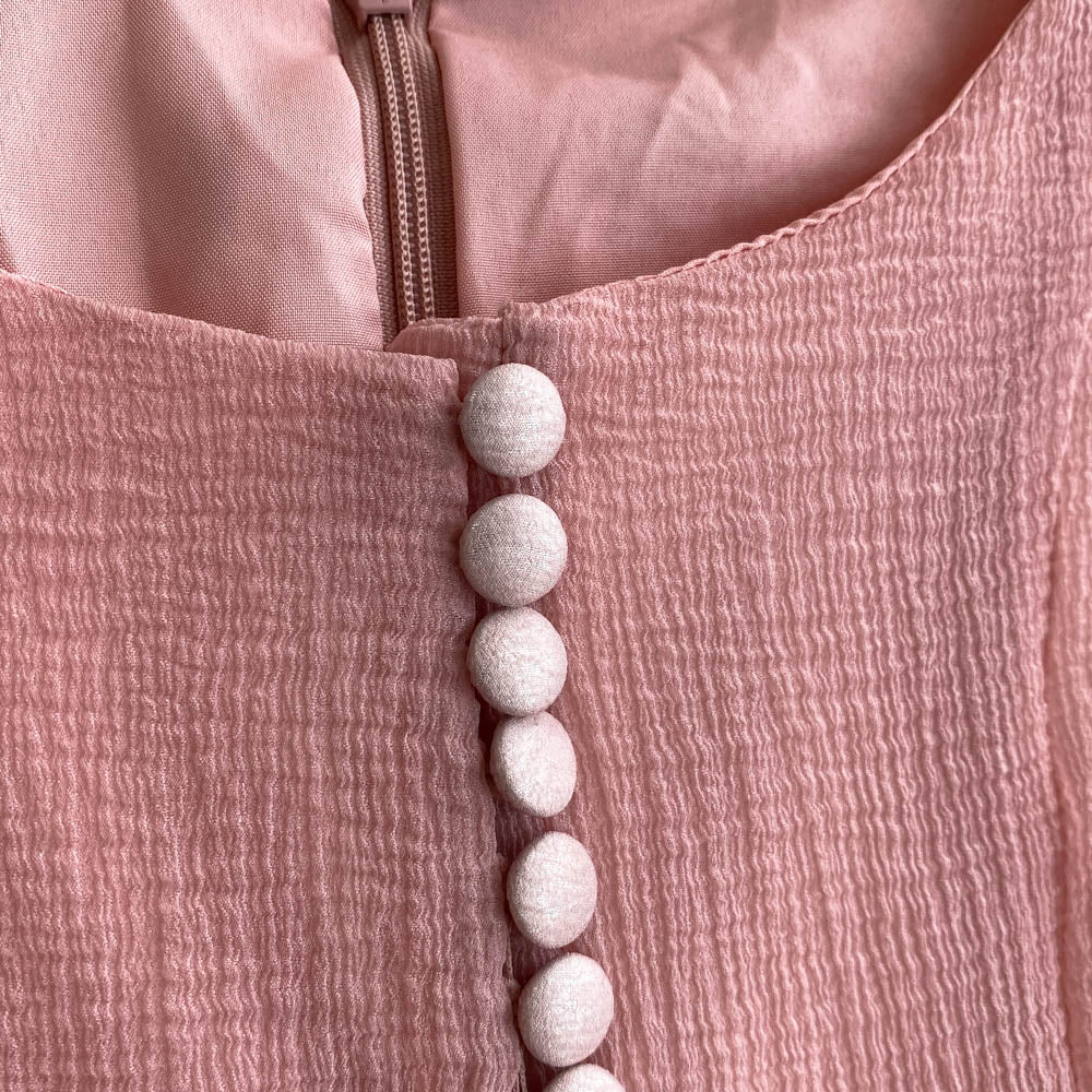 Round Collar Ruffled Pendulum Dress