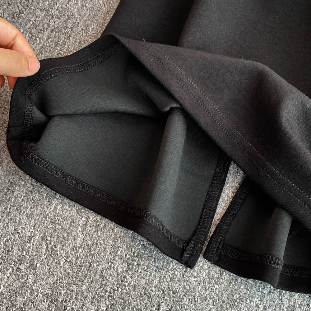 Niche V-neck Slim Sweatshirt Dress