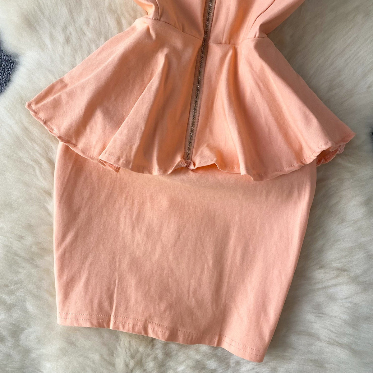 Sexy Zipped Patchwork Slip Dress
