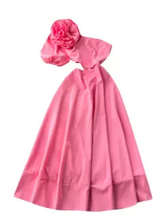 3D Floral One-shoulder Hollowed Dress