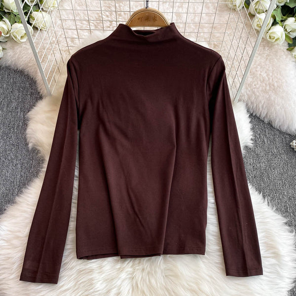Turtleneck Sweater&Plaid Dress 2Pcs