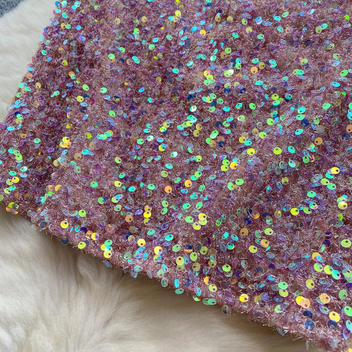 Omuz Açık Payetli Patchwork Parti Elbisesi