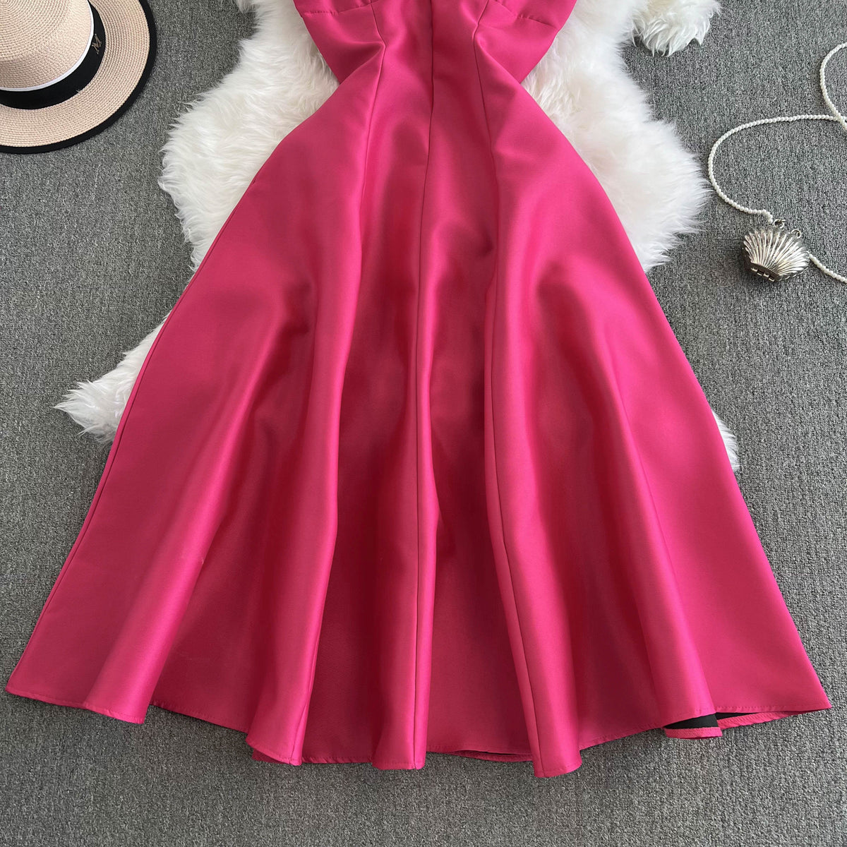Vintage Ruffled Slip Dress with Choker