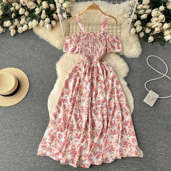 Vintage Short Sleeve Floral Dress