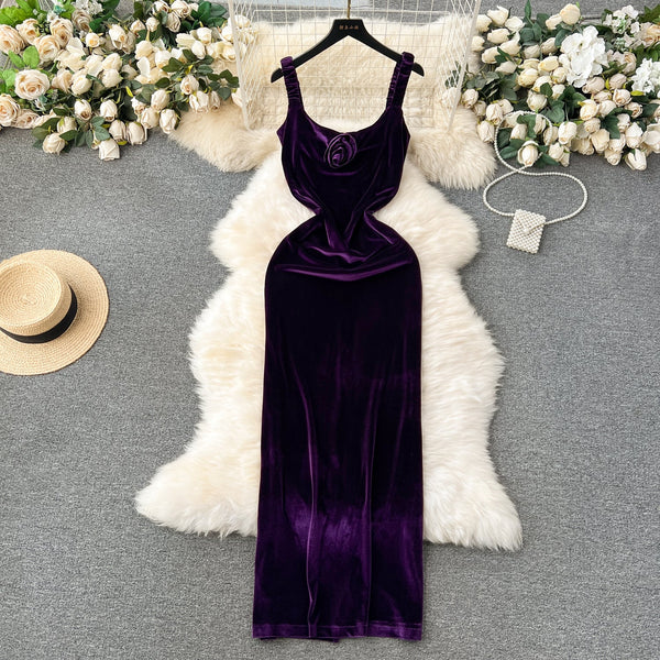 Delicate 3d Ruffled Floral Slip Dress