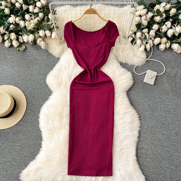Vintage Stretchy Bodycon Knitted Dress