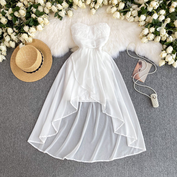 Off-shoulder Mesh Patchwork Dress
