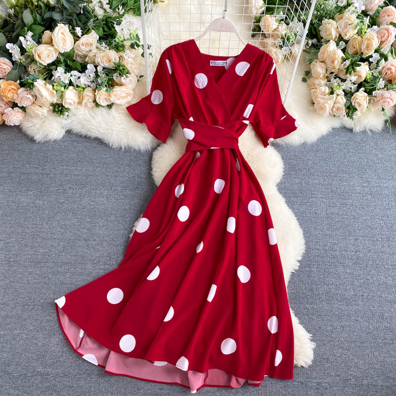 Strappy Tie Waist Vintage Dress