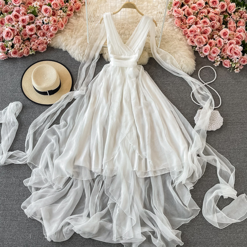 Fairy Lace V-neck Maxi Dress