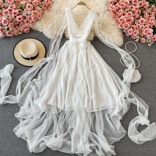 Fairy Lace V-neck Maxi Dress