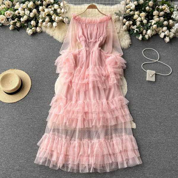 Fairy Ruffled Mesh Layered Dress