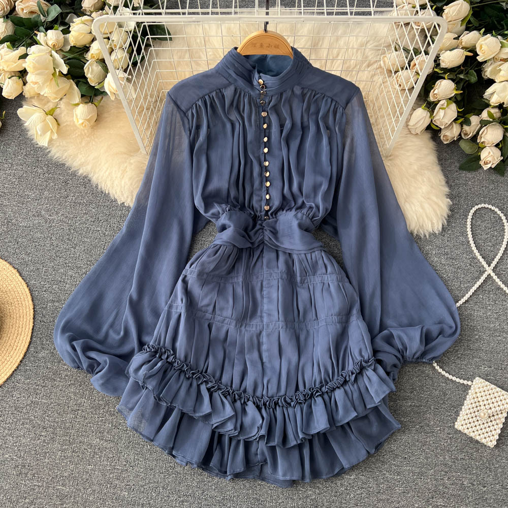 French Style Ruffle Fairy Puff Dress