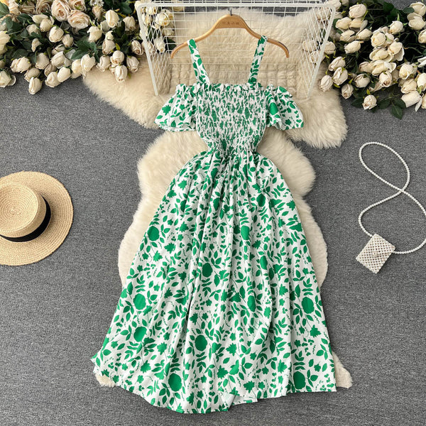 Vintage Short Sleeve Floral Dress