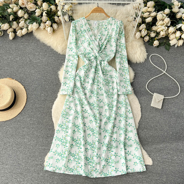 Fairy V-neck Floral Printed Dress