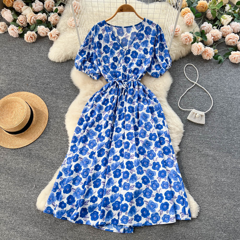 Mori Floral Chiffon A-line Dress