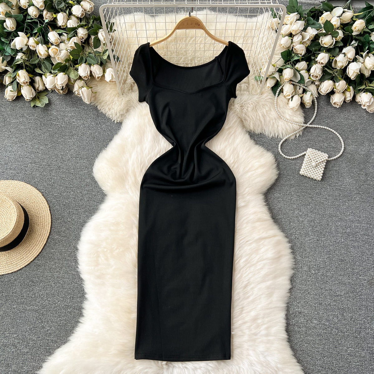 Vintage Stretchy Bodycon Knitted Dress