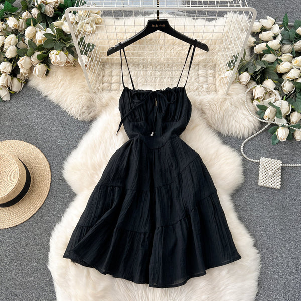 Sweetie Bow-tie Elastic Slip Dress
