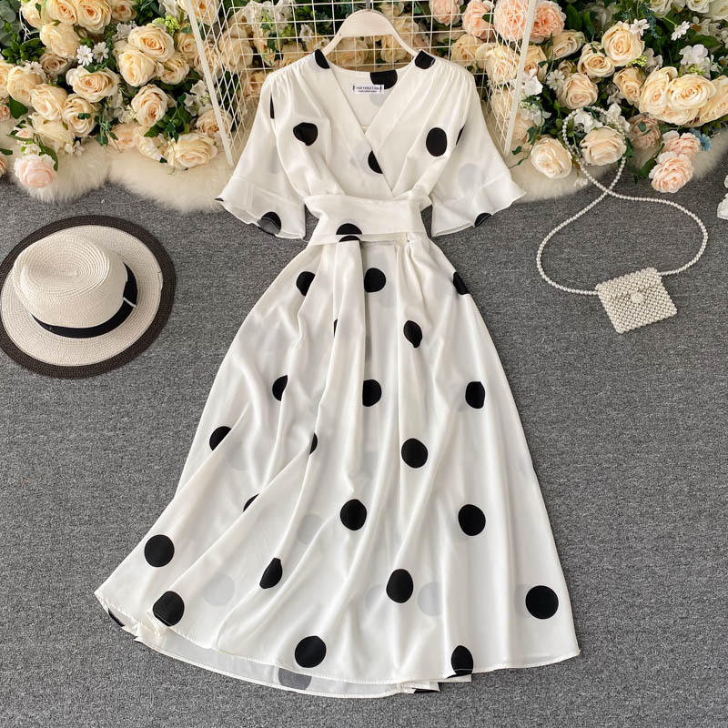 Strappy Tie Waist Vintage Dress