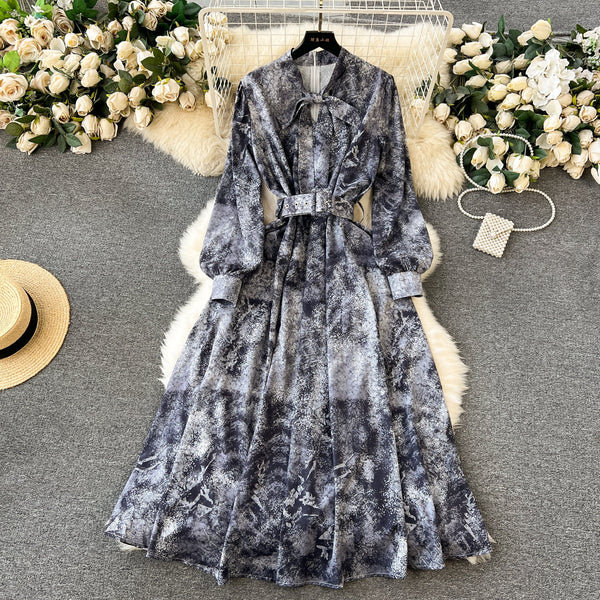 Vintage Colorful Tie-dye Shirt Dress