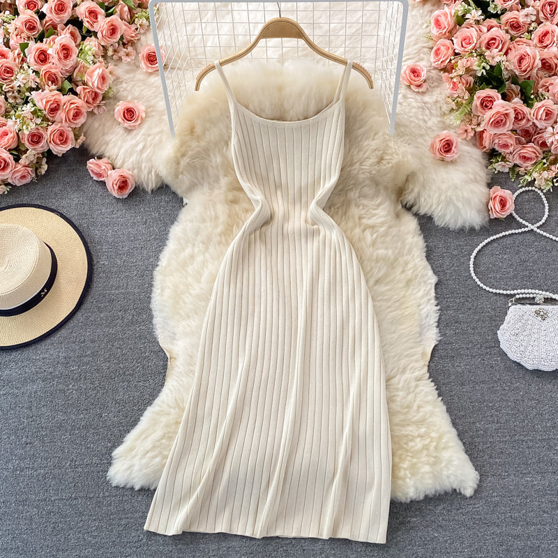 Stretch Knitted Halter Dress