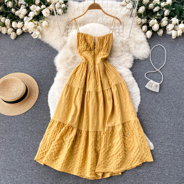 Elegant High-waisted Slip Dress