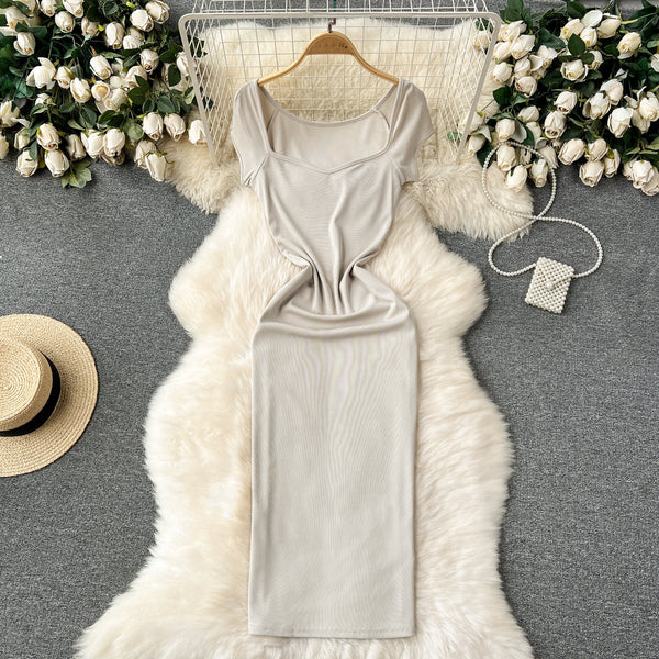 Vintage Stretchy Bodycon Knitted Dress