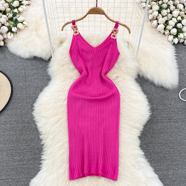 Knit Chain Strap Sundress