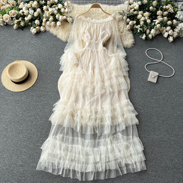 Fairy Ruffled Mesh Layered Dress