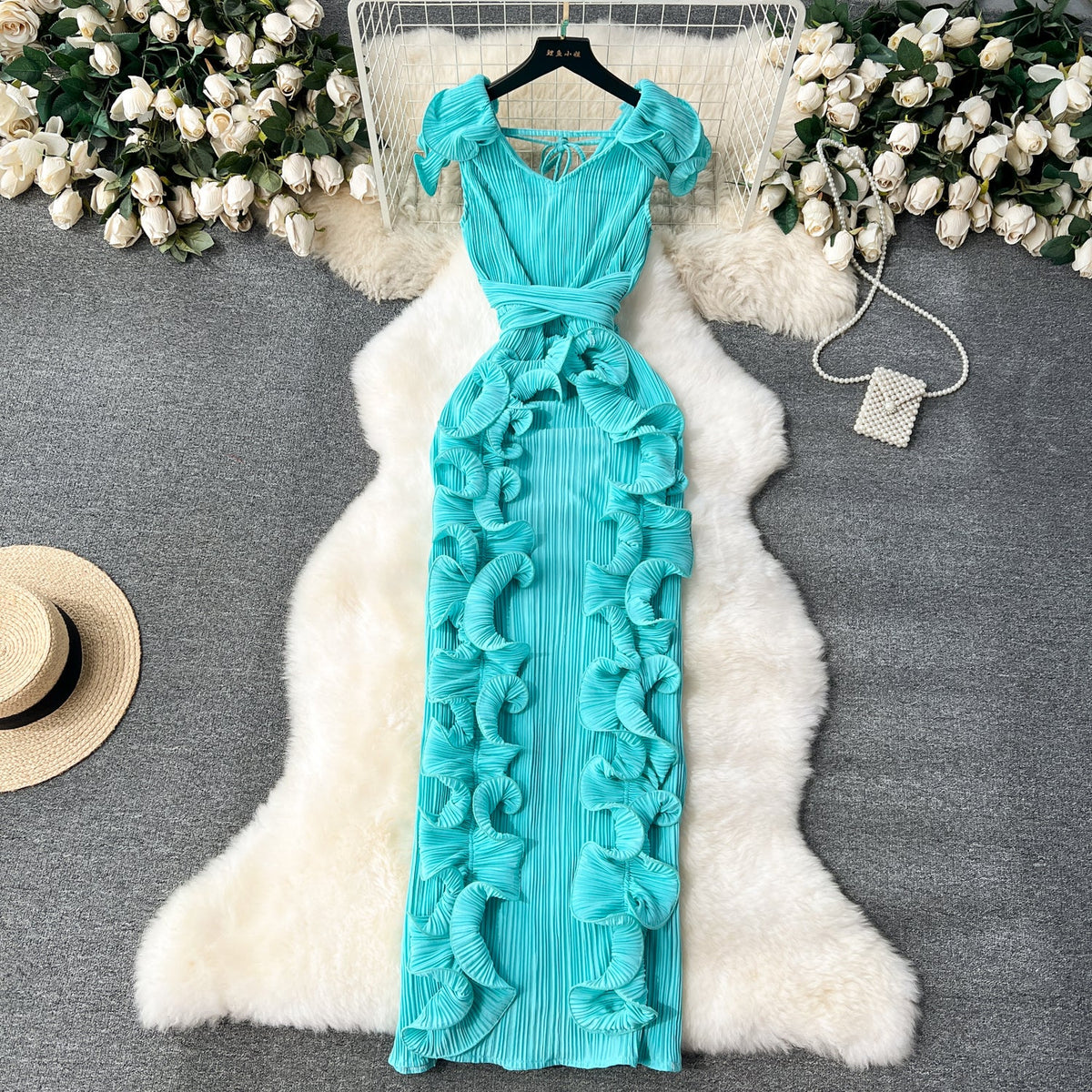 Niche 3d Ruffled Party Dress