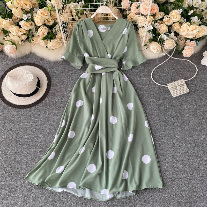 Strappy Tie Waist Vintage Dress
