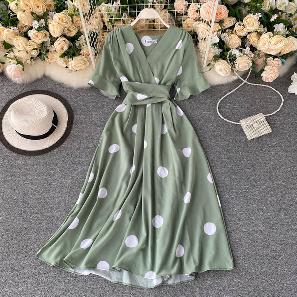 Strappy Tie Waist Vintage Dress
