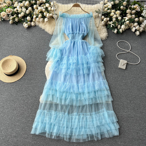 Fairy Ruffled Mesh Layered Dress