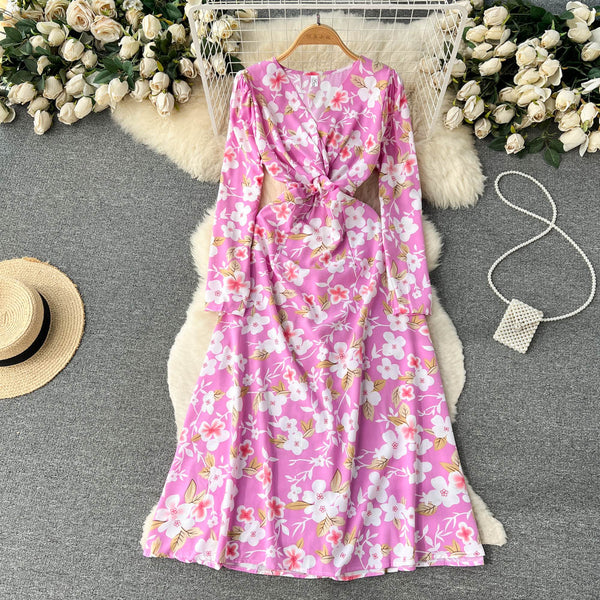 Fairy V-neck Floral Printed Dress