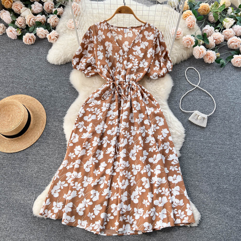 Mori Floral Chiffon A-line Dress