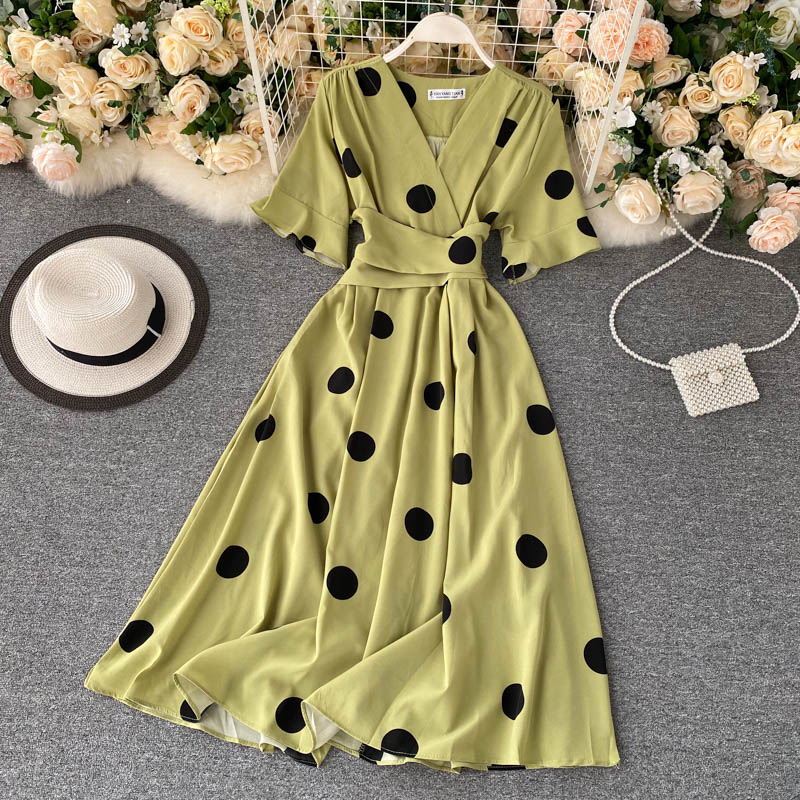 Strappy Tie Waist Vintage Dress