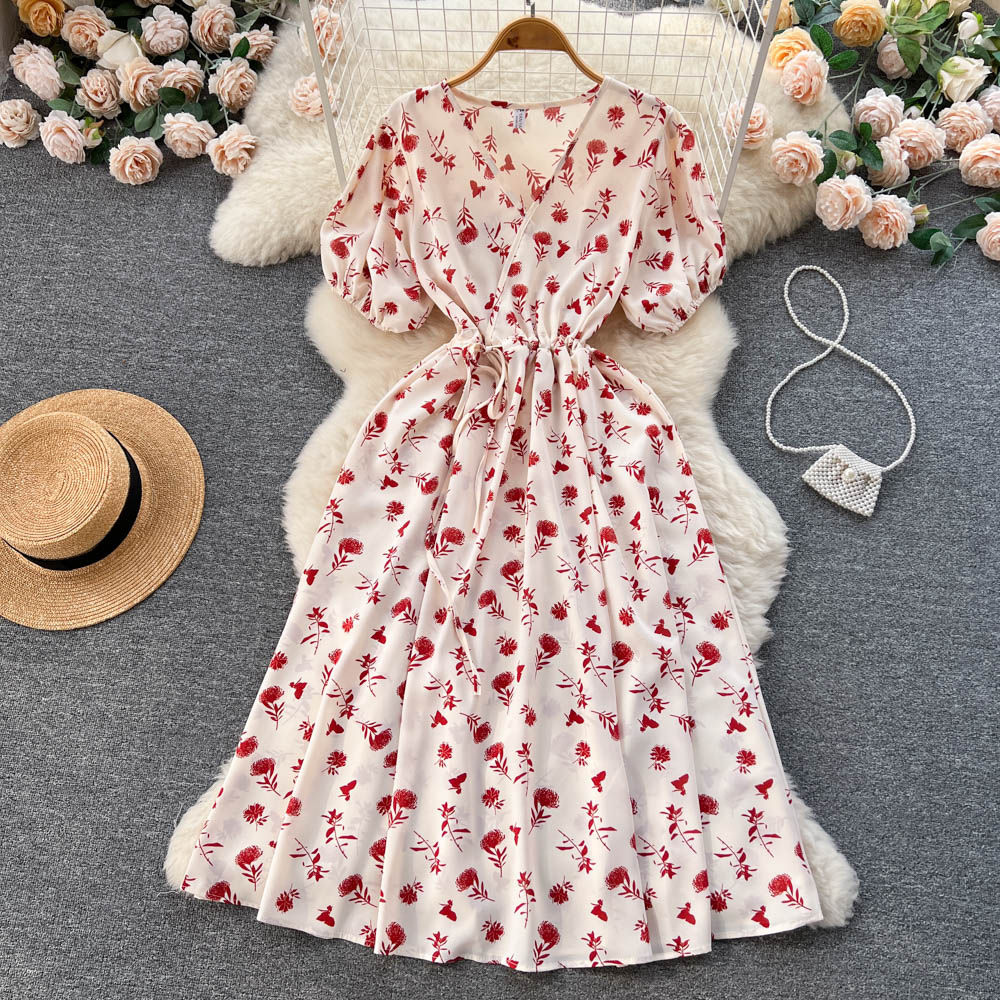 Mori Floral Chiffon A-line Dress