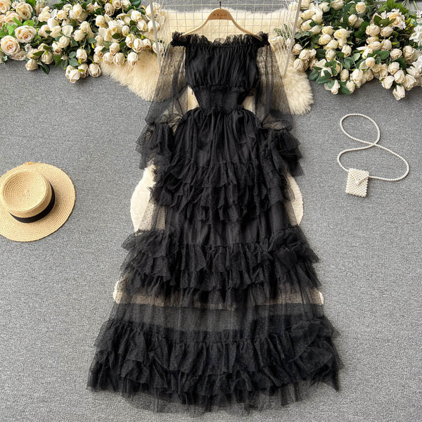 Fairy Ruffled Mesh Layered Dress