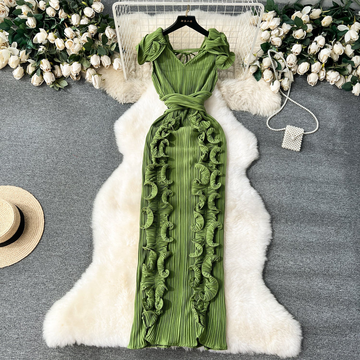 Niche 3d Ruffled Party Dress