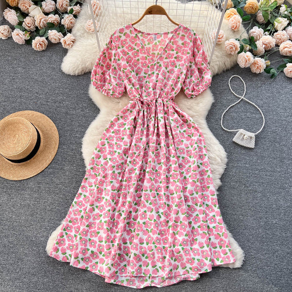 Mori Floral Chiffon A-line Dress