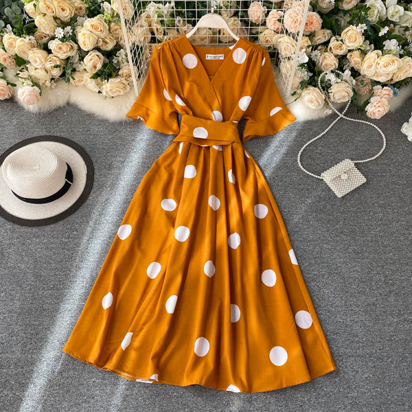 Strappy Tie Waist Vintage Dress